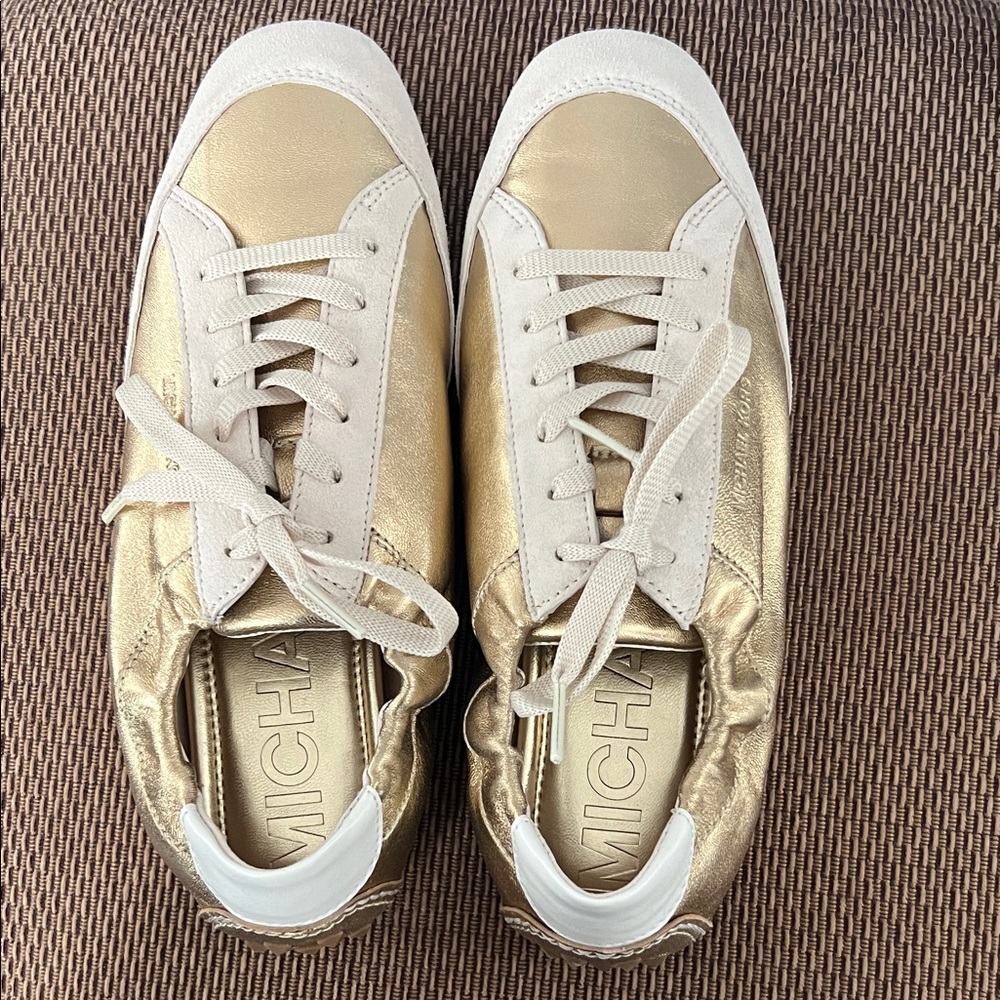 Michael Kors Metallic Gold Sneakers